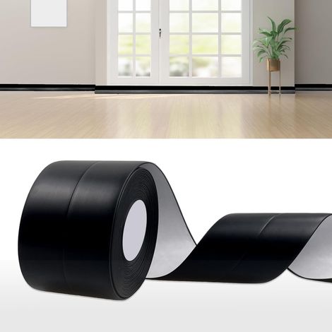 Plinthe Souple Autoadhésive 15m Noir Plinthe PVC Adhesive 30x30mm