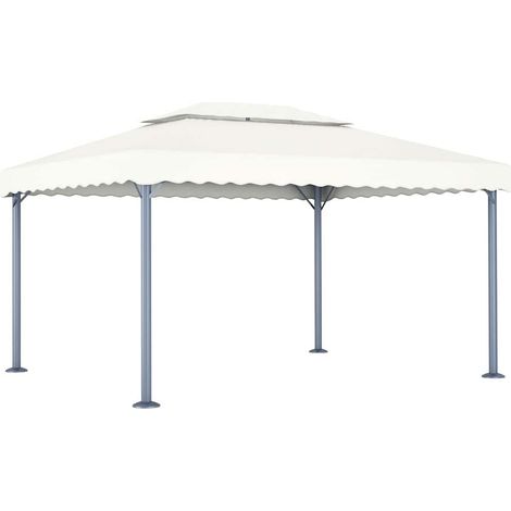 vidaXL Tonnelle 400x300 cm Crème Aluminium (1/5)