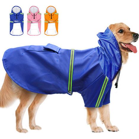 Mono para perro - Sudadera con capucha para perro talla grande - Impermeable con capucha para mascotas - Impermeable para perro talla grande - Impermeable para mascotas - Impermeable para perro - Impe (1/2)
