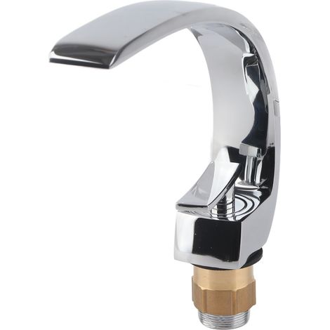 Robinet mitigeur de lavabo G1/2 à poignée unique avec flexible, eau chaude et froide, design incurvé et design courbé.