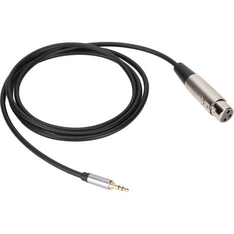 XLR-Buchse auf 3,5-mm-Klinkenstecker-Adapterkabel, HiFi Plug and Play, geschirmt, für Mikrofone, Mischpulte und Keyboards. (1/5)
