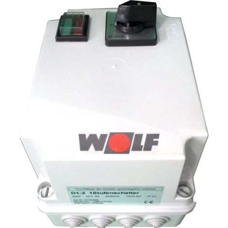 Wolf Commutateur à 1 position D1-2 Disjoncteur de protection moteur 8A, 400 V, 2745465