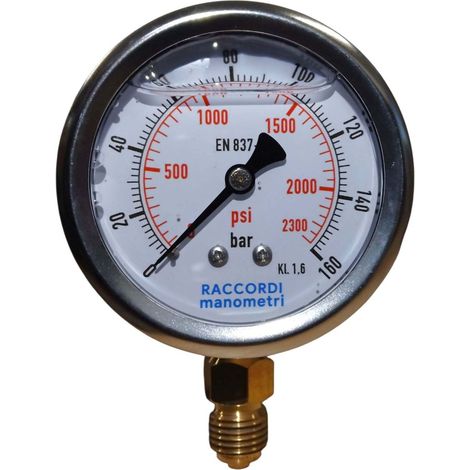 Manómetro radial de baja presión MG1-63 160 bar rosca 1/4" (1/5)