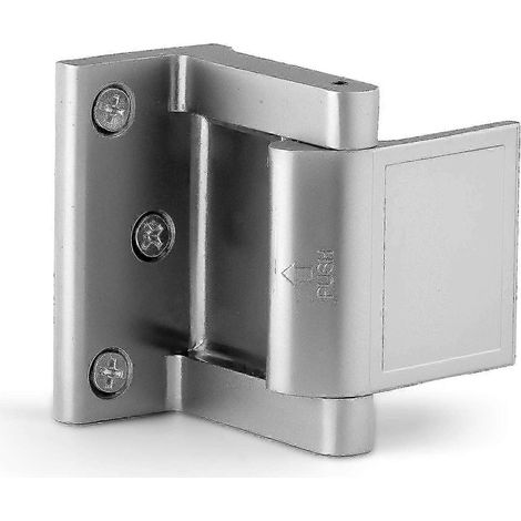 Verrou de porte renforcé pour portes s'ouvrant vers l'intérieur, verrou de sécurité ultra-résistant pour portes résidentielles, avec protection contre le vol et l'intrusion. (1/4)