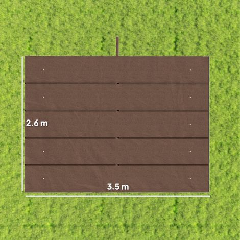 Bâche pour pergola/gabion à café en polyester respirant 4 m x 3 m (avec 10 trous de drainage) (1/5)