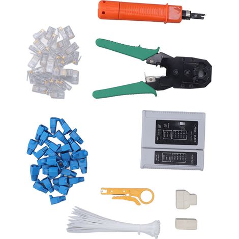 Netzwerk-Reparatur-Werkzeugset mit RJ-Stecker-Kabelzange, RJ45-Kupplungszange und Abisolierzange für Cat5, Cat5e und Cat6 (1/5)