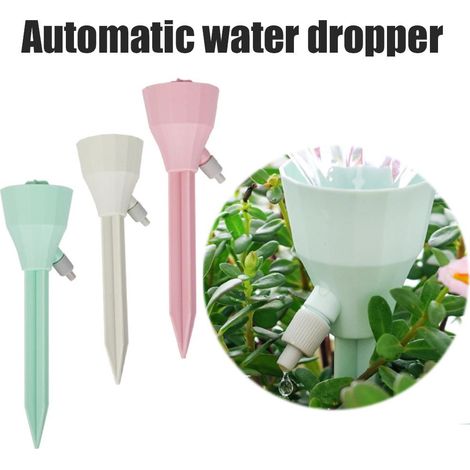 Système d'irrigation goutte à goutte automatique pour plantes (3 pièces) avec vannes de contrôle réglables et goutteur automatique (1/5)