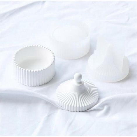Moule en silicone pour bougie en plâtre, moule pour vase en ciment et béton à faire soi-même - (1/5)