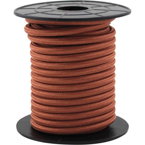 Cable eléctrico textil 10 metros 2x0.75mm Marron GSC 3902993 (1/2)