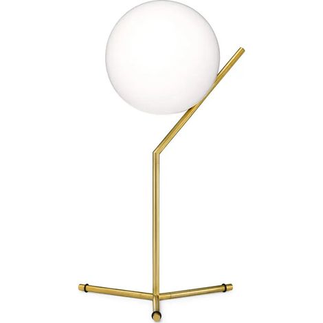 [NEUWERTIG] B-Ware Flos Tischleuchte Lampe Ic T1 High Opalglas Kugel Messing Wohnzimmer Leuchte