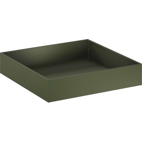 Garden Planter Olive Green 80 x 80 x 20 cm Cold-rolled Steel vidaXL