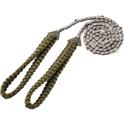 Tronçonneuse pliante de poche – Paracord, survie, camping, randonnée – Chaîne manuelle compacte (1/5)