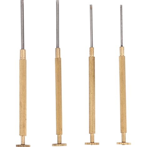 4 pcs Jeu de Tournevis pour Réparation de Montre, Démonteur de Bracelet et Mouvement, Outil d'Entretien Horloger (1/3)