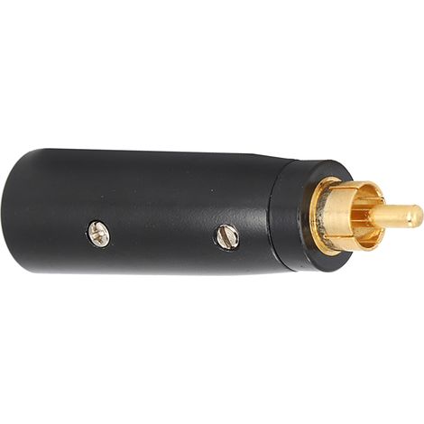 Adaptateur XLR Mâle vers RCA Doré pour Table de Mixage et Guitare (1/5)