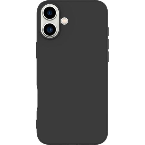 Custodia per iPhone 16 eSTUFF infinite vienna nera. Materiale: TPU riciclato al 100%, ES67101050-bulk