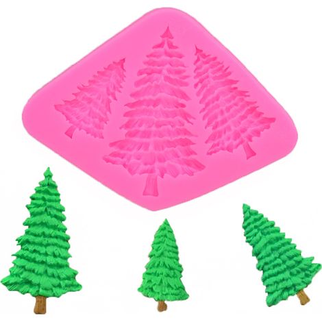 1 Moule silicone, arbre Noël, sapin pin cèdre, antiadhésif flexible, cuisson congélation, pâtisserie maison chocolat（Q3 : Nouveaux produits pour le mois d'août） (1/5)