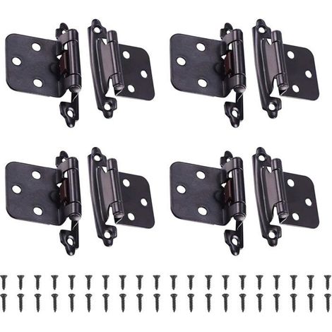 8 Pièces Charnière Inox, Charniere Porte Placard avec vis, Charnière Meuble Acier Inoxydable (1/5)