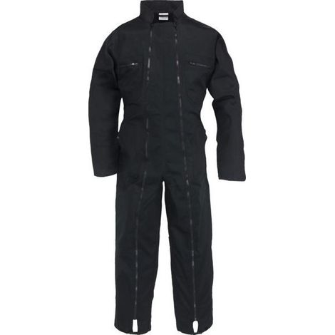Combinaison 2 zips 65% polyester 35% coton 245 grs noir taille xxxl ou 60-62