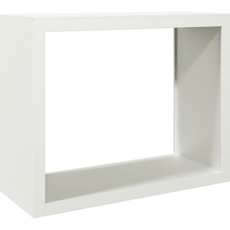 Maison Exclusive - Leñero de acero blanco 100x40x80 cm