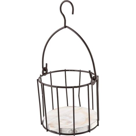 Panier suspendu pour plantes, base nord européenne, pot de fleurs en fer, à, support (1/5)