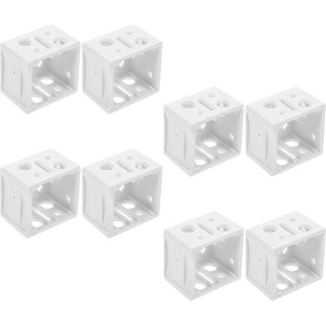 Supports de stores à persiennes en ABS blanc, adaptés à une installation sur fenêtre, ensemble de 8 pièces pour la maison. (1/5)