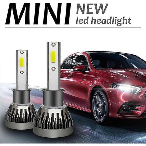 2 ampoules LED H1 pour phares de voiture, 90 W, 12 000 lm, 6 000 K, pour système automatique (1/4)