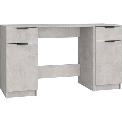Maison Exclusive - Scrivania con Mobile Laterale Grigio Cemento Legno Multistrato (1/5)