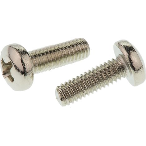 Vis à métaux RS PRO M4 à tête Cylindrique Cruciforme en Laiton, 12mm ( Prix pour Sachet de 100 ) (1/2)