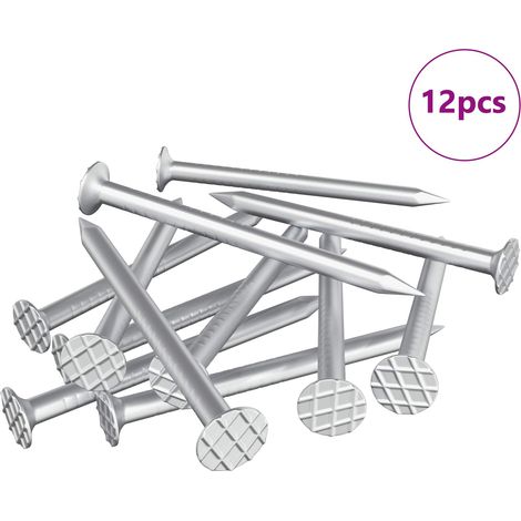 Nails for Wood 12 pcs Silver Ø 3 x 15 mm Metal vidaXL