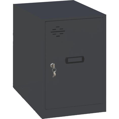 SimonRack Armadietto Spogliatoio Metallico Piccolo, 475x300x500 mm, Armadietto con Chiave, Antracite - Simonlocker