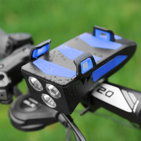 Faro anteriore a LED ricaricabile tramite USB Toivize da 250 lumen per bicicletta – Modalità città e strada – Impermeabile, con clacson integrato – Visibile di giorno e di notte (1/5)