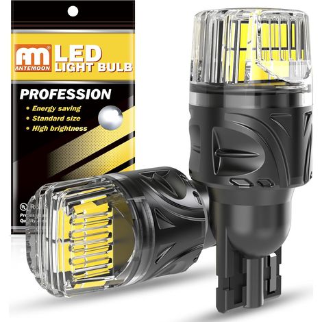 T15 W16W LED Bulbs 12V 6000K White 921 912 955 Car Reverse Backup Parking Light, 2 Pieces (1/5)
