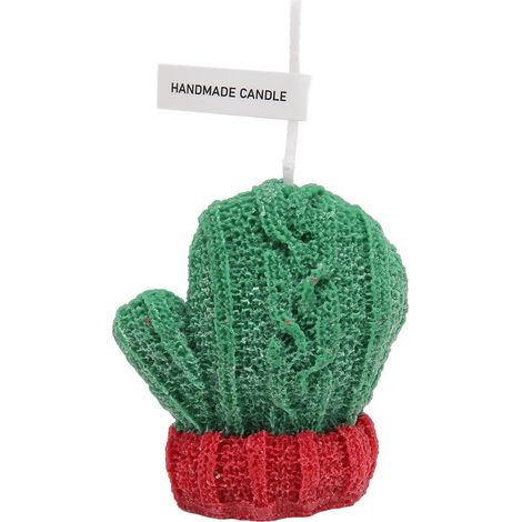 Bougie parfumée en forme de gant de Noël, vert, décoration DIY pour accessoire photo, ornement festif, lot de 1 (1/5)
