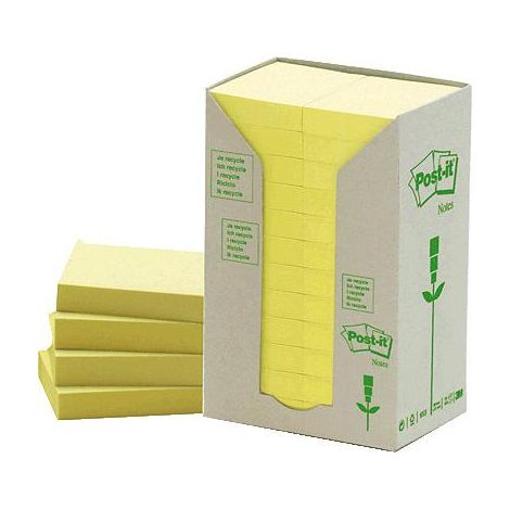 3M Post-it 38 x 51mm (24 x 100) etichetta autoadesiva Giallo 24 pz (1/2)