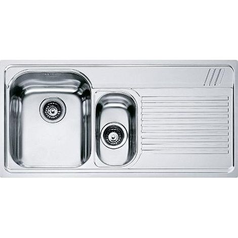 Franke AML 651. Colore del prodotto: Acciaio inox, Numero di vasche per lavello: 2 ciotole, Dimensioni prima vasca (LxL): 340 x 400 mm. Larghezza: 1000 mm, Profondità: 500 mm - 101.0022.385 (1/2)