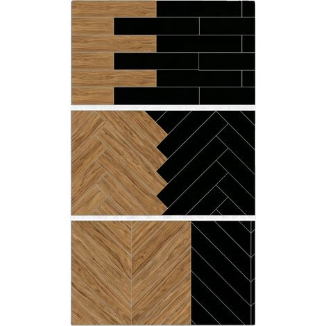 Baldosas para suelo, PVC autoadhesivo, diseño impermeable, estilo 02, 60x15cm, 30 piezas, 30PCS-a (1/2)