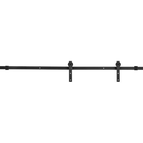Rail de suspension à poulie pour porte de grange coulissante domestique, 2,44 m, pour porte de placard intérieure. (1/5)