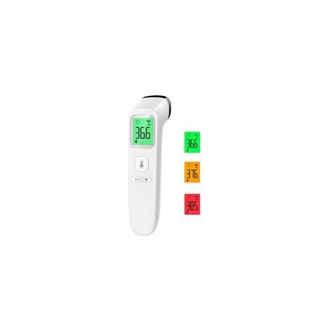 Thermomètre Frontal Sans Contact, Thermometre Bebe, Thermomètre Médical Numérique Infrarouge pour Adultes, Lecture Précise avec Ecran LCD, Mode Muet, Rappel de Mémoire, Blanche
