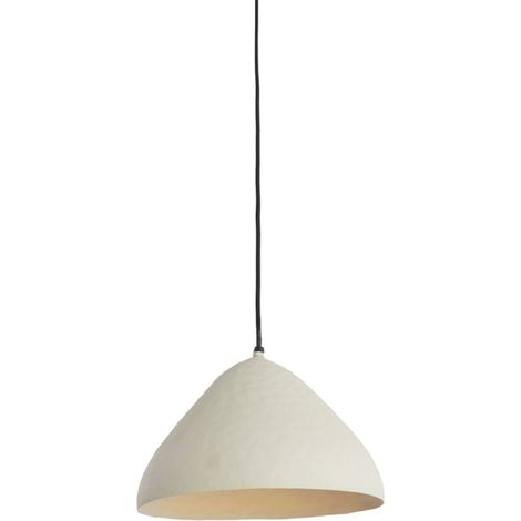 Suspension Elimo D32cm en métal crème avec monture (1/5)
