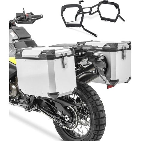 Valises laterales aluminium pour Honda Africa Twin CRF 1000 L 18-19 QP48 argent