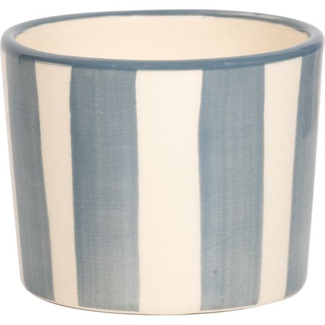 Lido Lot De 2 Verres Tumbler À Rayures Grises En Céramique Artisanale Faite À La Main À Civita Castellana, Design Élégant Pour Table Et Dessert (1/3)