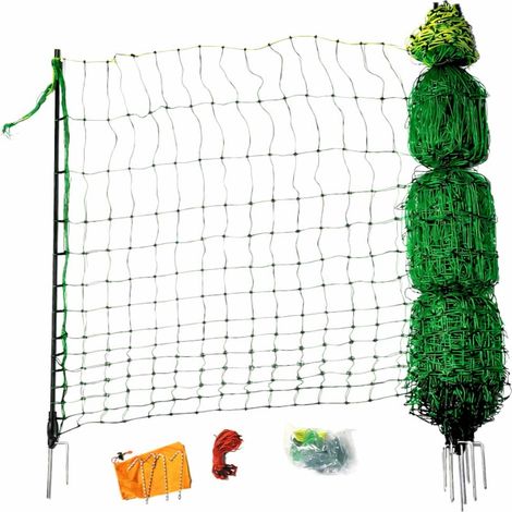 Filet Pour Poule Double Pointe Vert Électrifiable 25m X 1,22m - Zen Farm