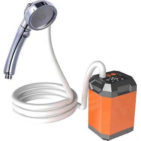 Pompe de douche électrique portable pour l'extérieur, douche rechargeable, douche de randonnée grande capacité, mesure intelligente de la température-AquaForge (1/5)