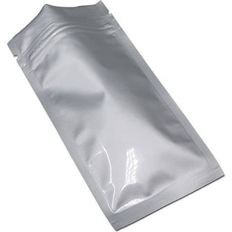 Sachets en aluminium argenté Irovami 4 mil, 7 x 13 cm - Lot de 100, refermables et thermoscellables, pour la conservation des aliments (café, noix, biscuits, bonbons, etc.). (1/5)