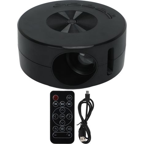 Mini-projecteur LED 1920x1080, 14 à 100 pouces, télécommande, USB, portable, pour famille, ordinateur portable et téléphone (1/5)