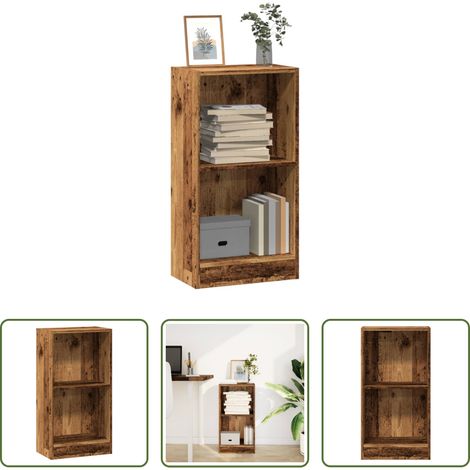 vidaXL Étagère de rangement - Bibliothèque vieux bois 40x24x76 cm bois d'ingénierie (1/5)