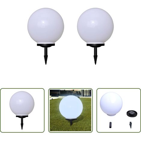 Solarleuchte - Wegeleuchten 2 Stk. LED 40 cm mit Erdspieß (1/5)