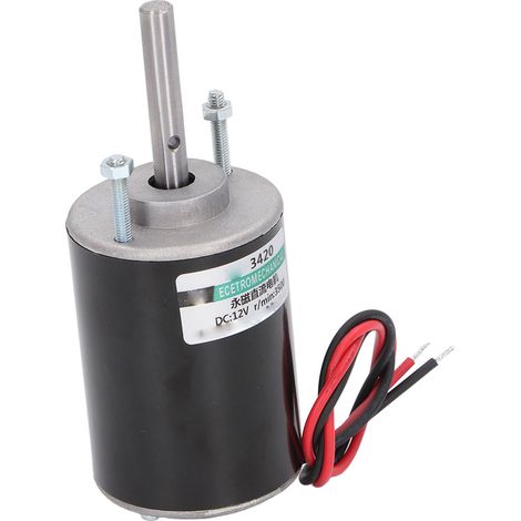 12V 30W Gleichstrom-Permanentmagnetmotor, hohe Drehzahl 3420 U/min, Vorwärts-/Rückwärtslauf 3000 U/min, Permanentmagnet-Elektromotor (1/5)