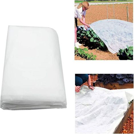 Rollo de tela polar de invierno - 2 x 10 m - 30 g/m² - Blanco (1/5)