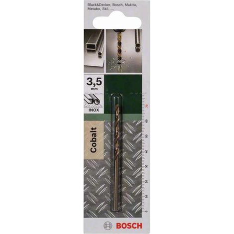 Bosch Accessories 2609255067 HSS Metall-Spiralbohrer 3.5 mm Gesamtlänge 70 mm Cobalt DIN 338 Zylin (1/4)